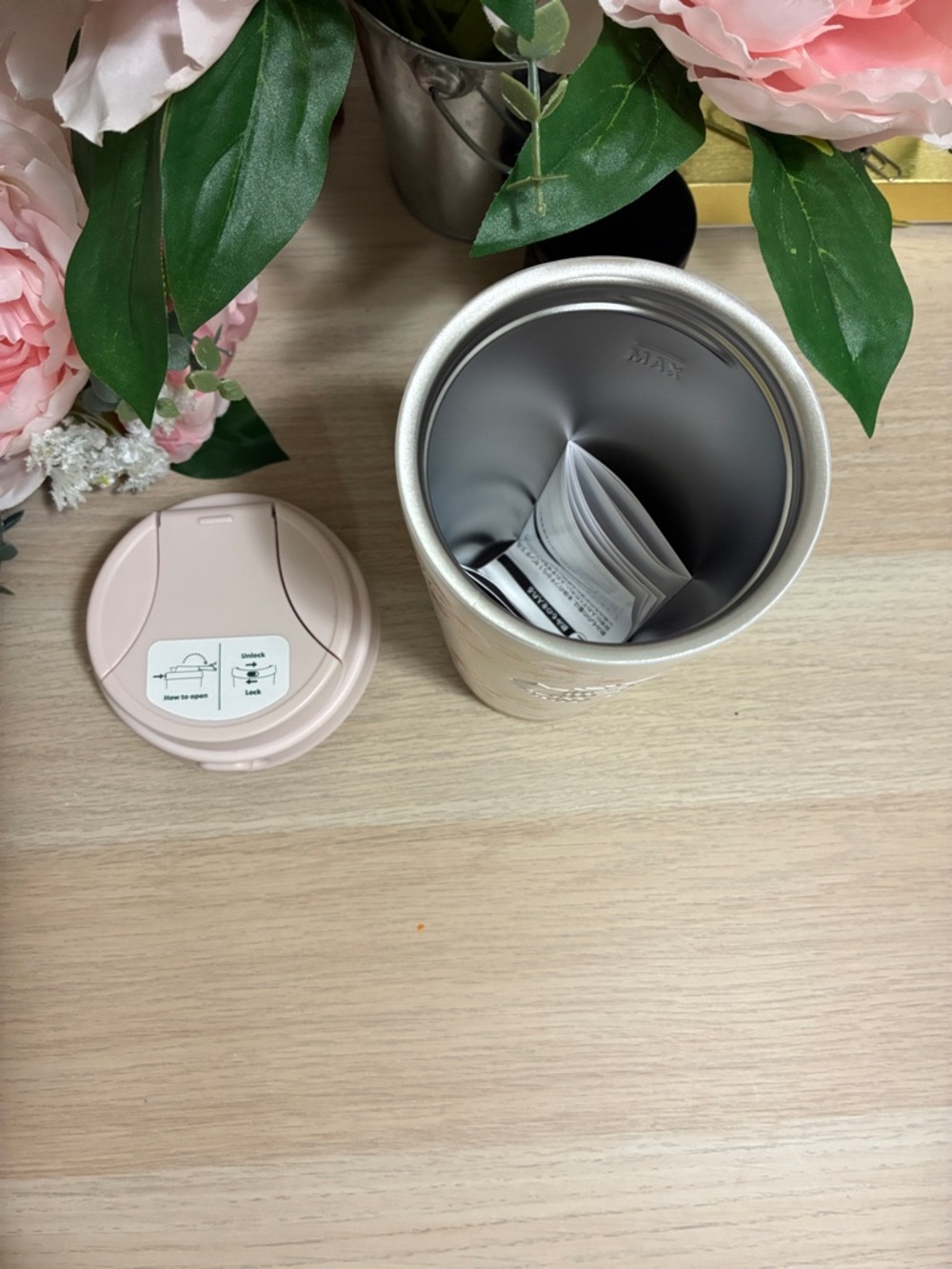 Starbucks Sakura Japan 2026 Floral 16oz Tumbler - Pink & Gold Cherry Blossom - Picture 4 of 5